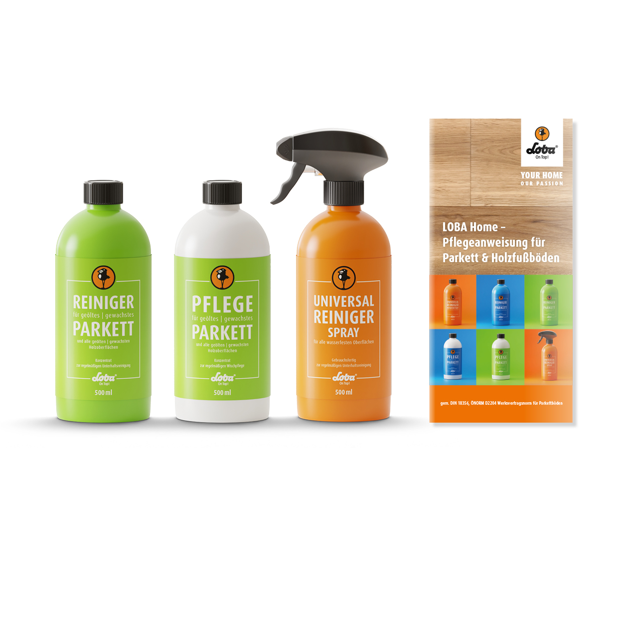 SET Reinigung und Pflege für geölte/gewachste Böden  + Wischmop + 2 Mop Pads