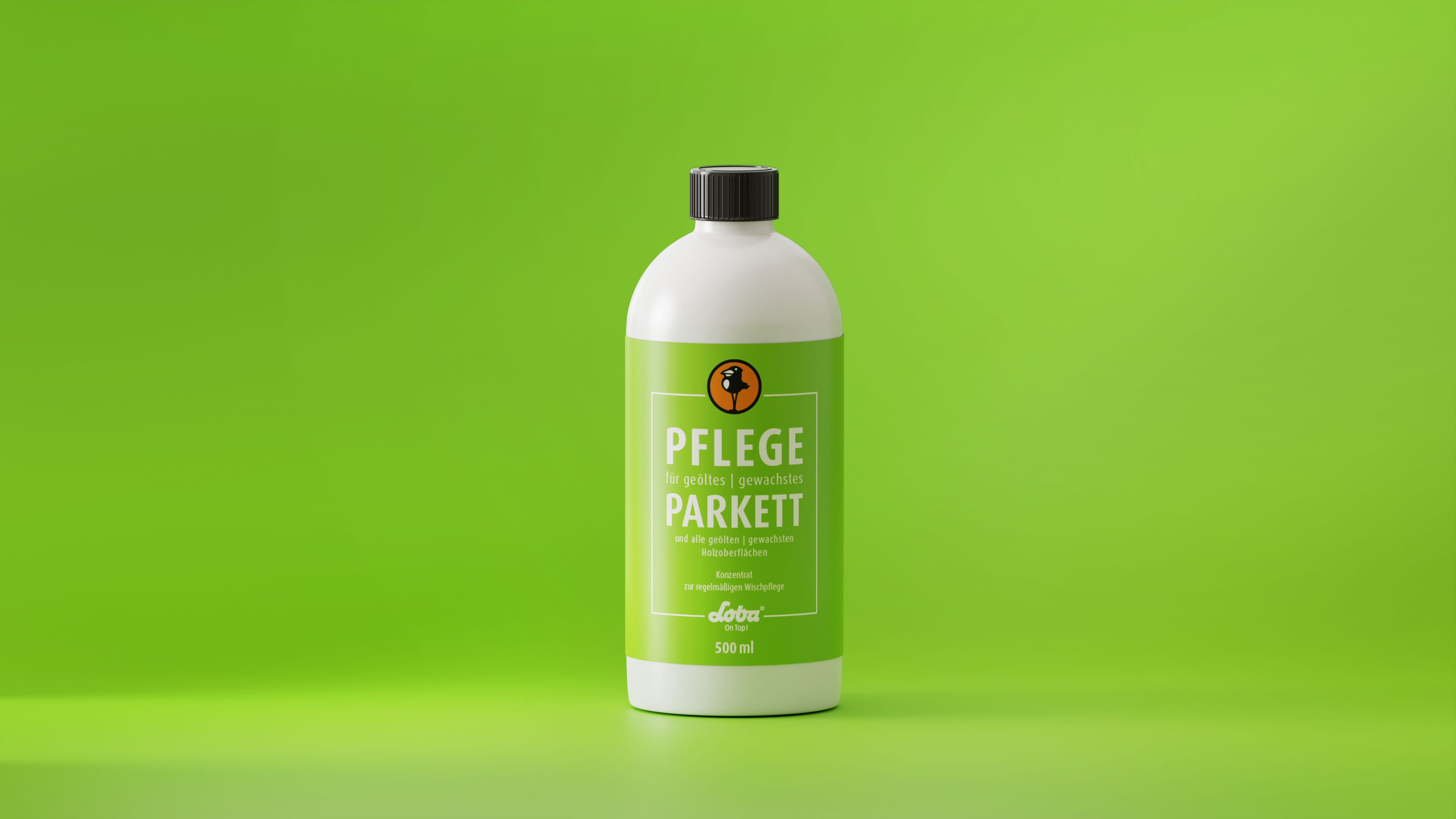 LOBA Home Parkett-Pflege für geölte & gewachste Böden - 500ml Konzentrat für 50L | Effektive 2in1 Holz-Boden Wisch-Pflege | pH-neutral & Umweltfreundlich | Parkett Pflegemittel für Holz & Laminat