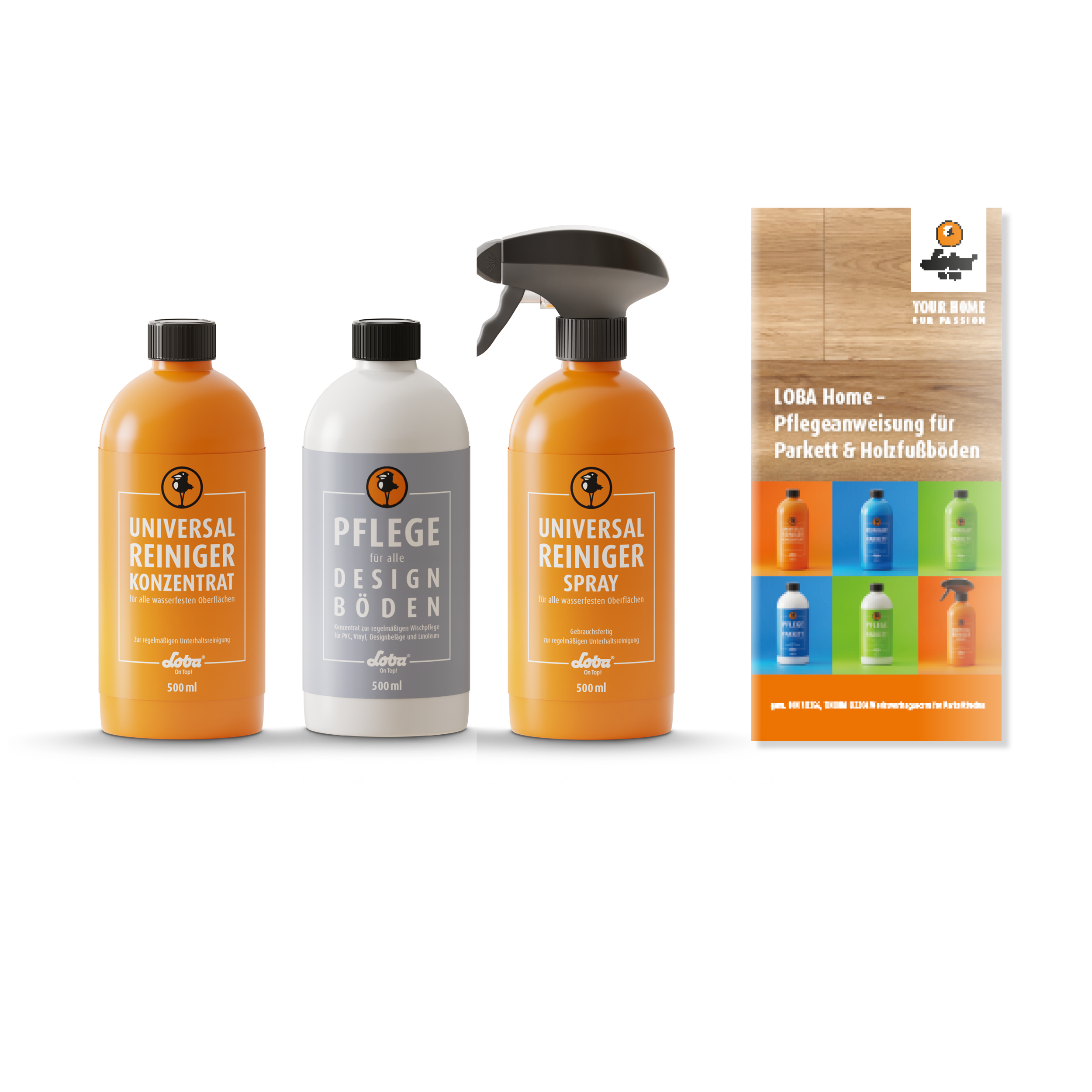 SET Reinigung und Pflege für Designböden + Wischmop + 2 Mop Pads
