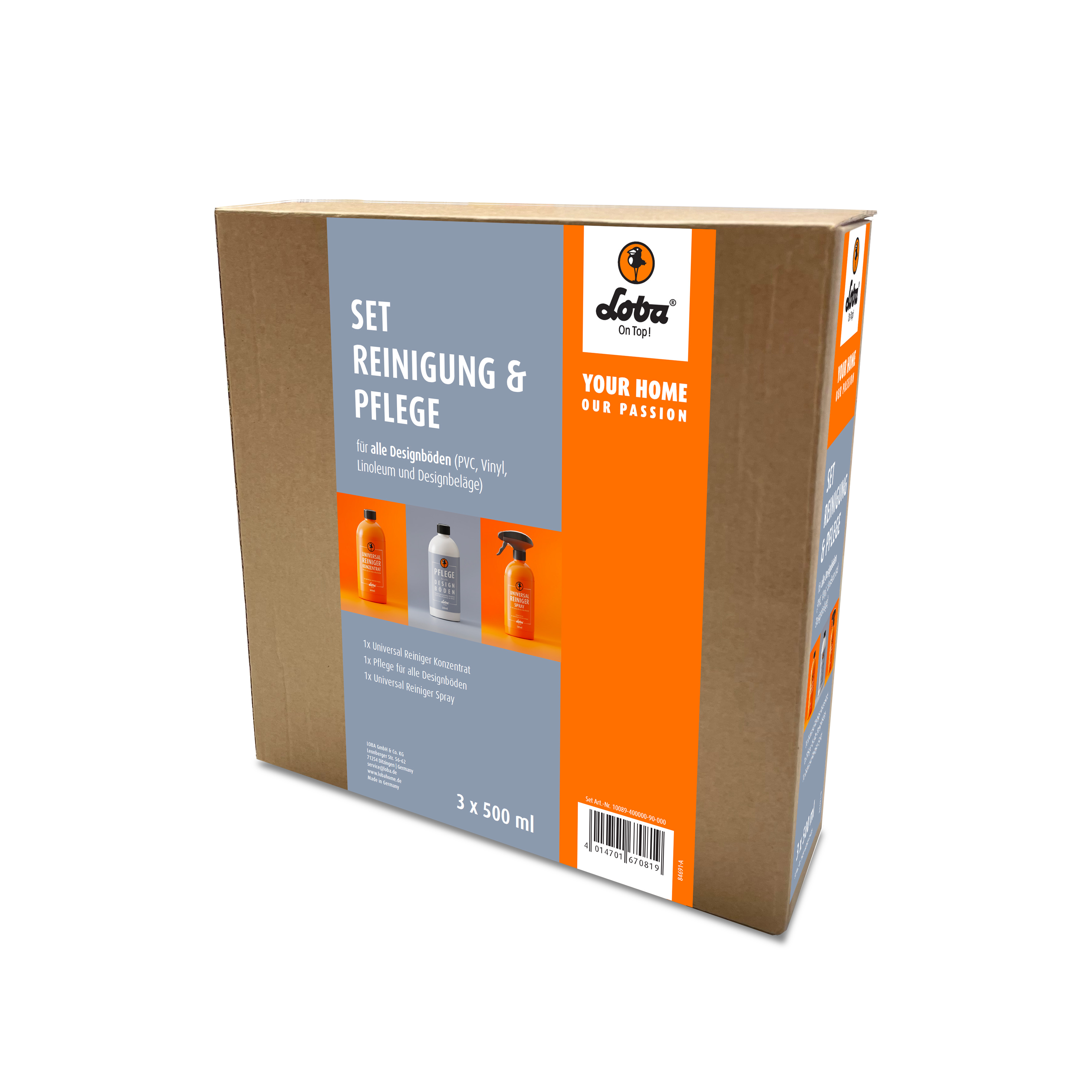 Reinigungs- und Pflegeset Designboden