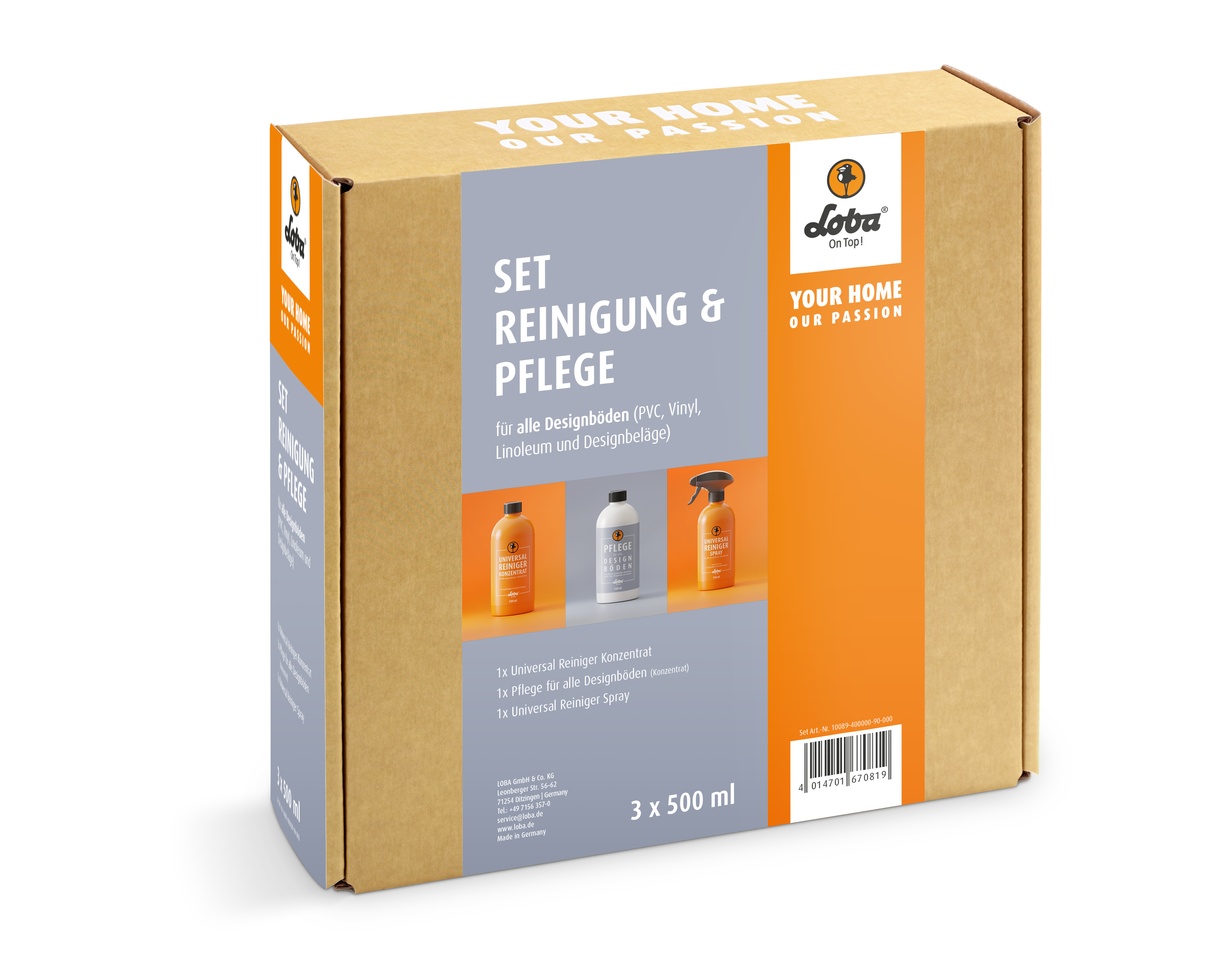 Reinigungs- und Pflegeset Designboden