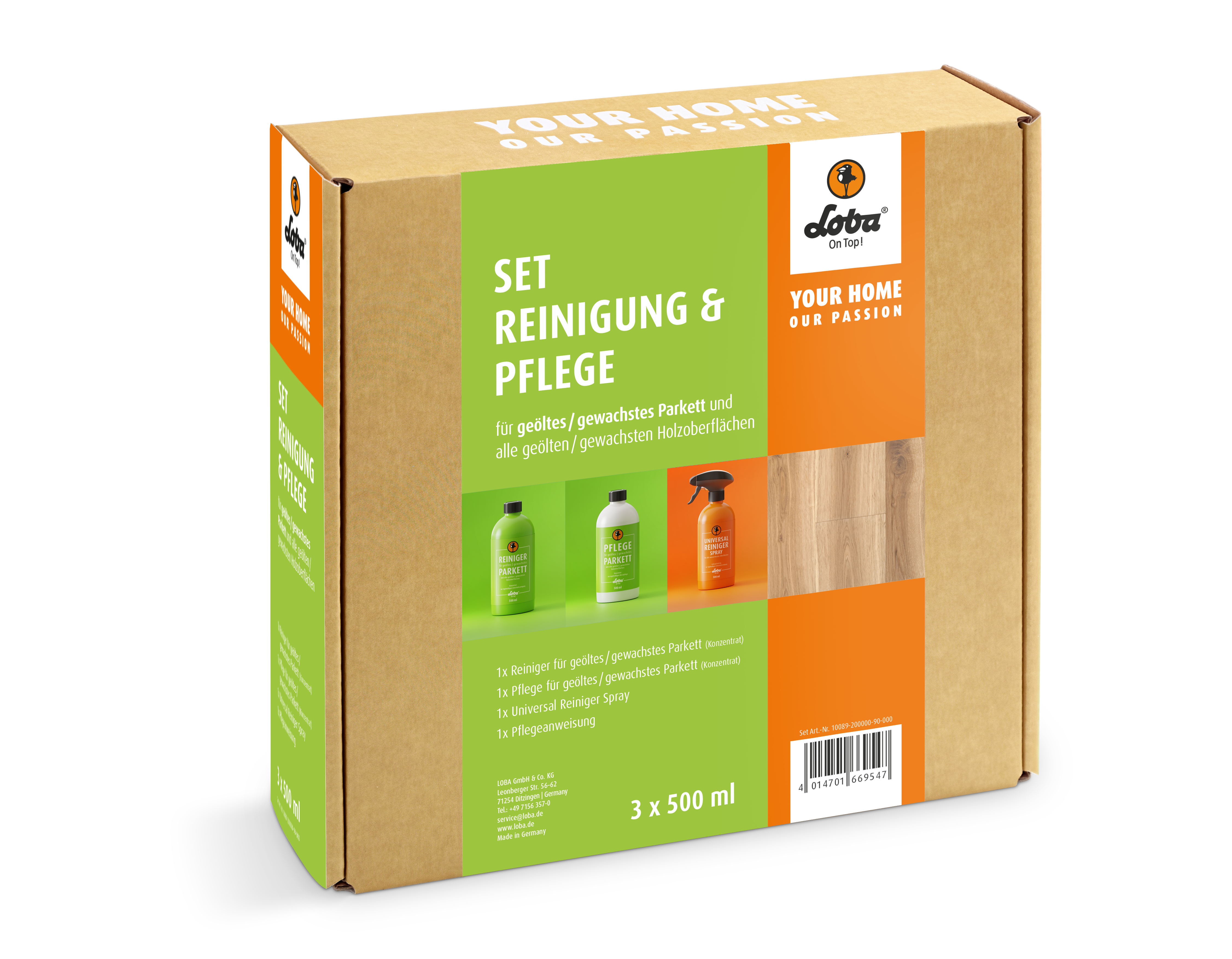 Set Reinigung & Pflege für geöltes | gewachstes Parkett